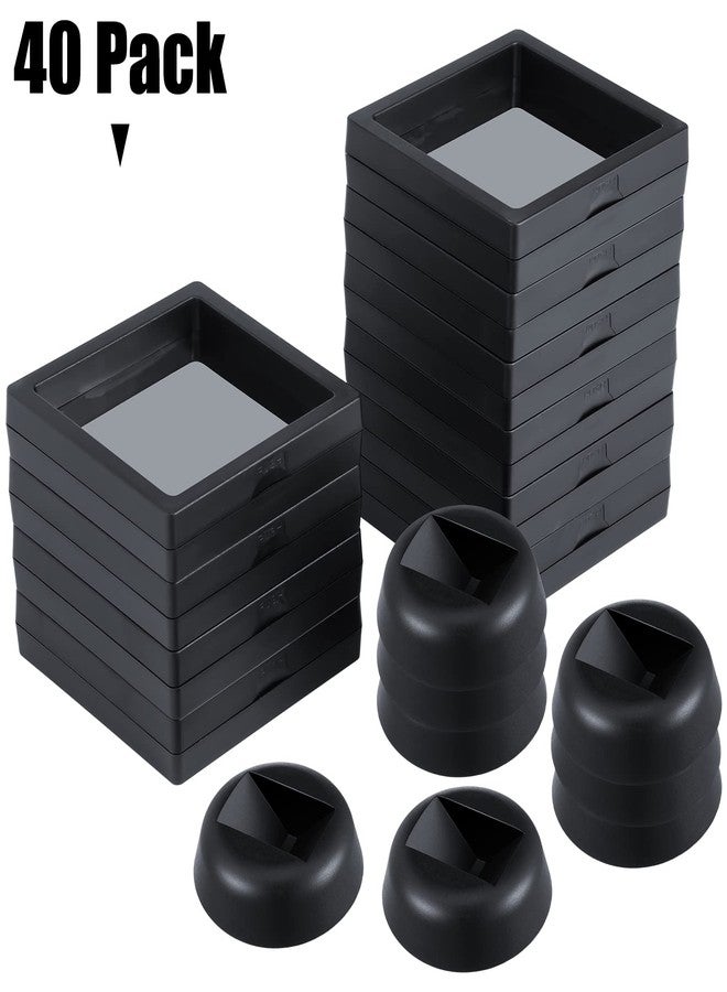 Leelosp 40 Pcs 3D Floating Display Cases 3D Floating Framed Black Coin Display Stand for Antique Challenge Coins, Medals, Jewelry, Shells, Gems, Minerals, Rocks, Specimen, Pins, 3.5 x 3.5 x 0.8 Inches - Image 5